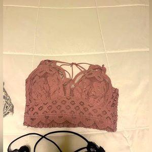 Blush bralette size medium with removable pads